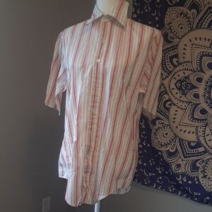 Men's Vintage Striped Shirt - Red and White